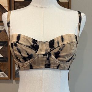 Ulla Johnson Zahara Bikini Top in Desert Palm Tie Dye size Small